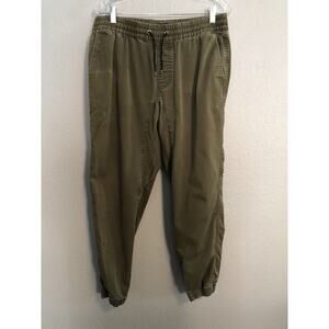 Retrofit Brand MFG Pants Mens Size Large Green Drawstring Pull On Pockets FLAWED